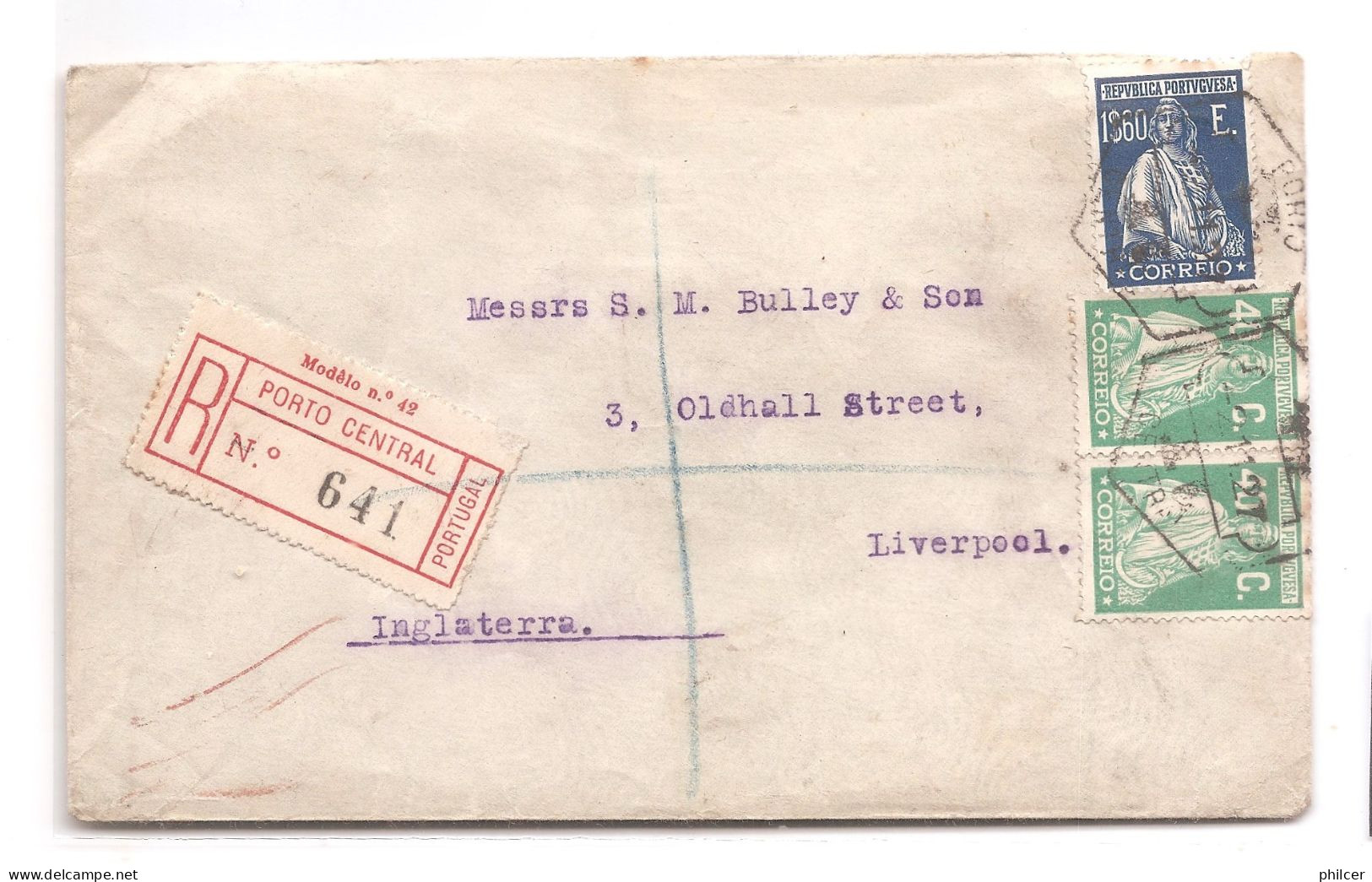 Portugal, 1927, # 414, Porto-Liverpool - Covers & Documents