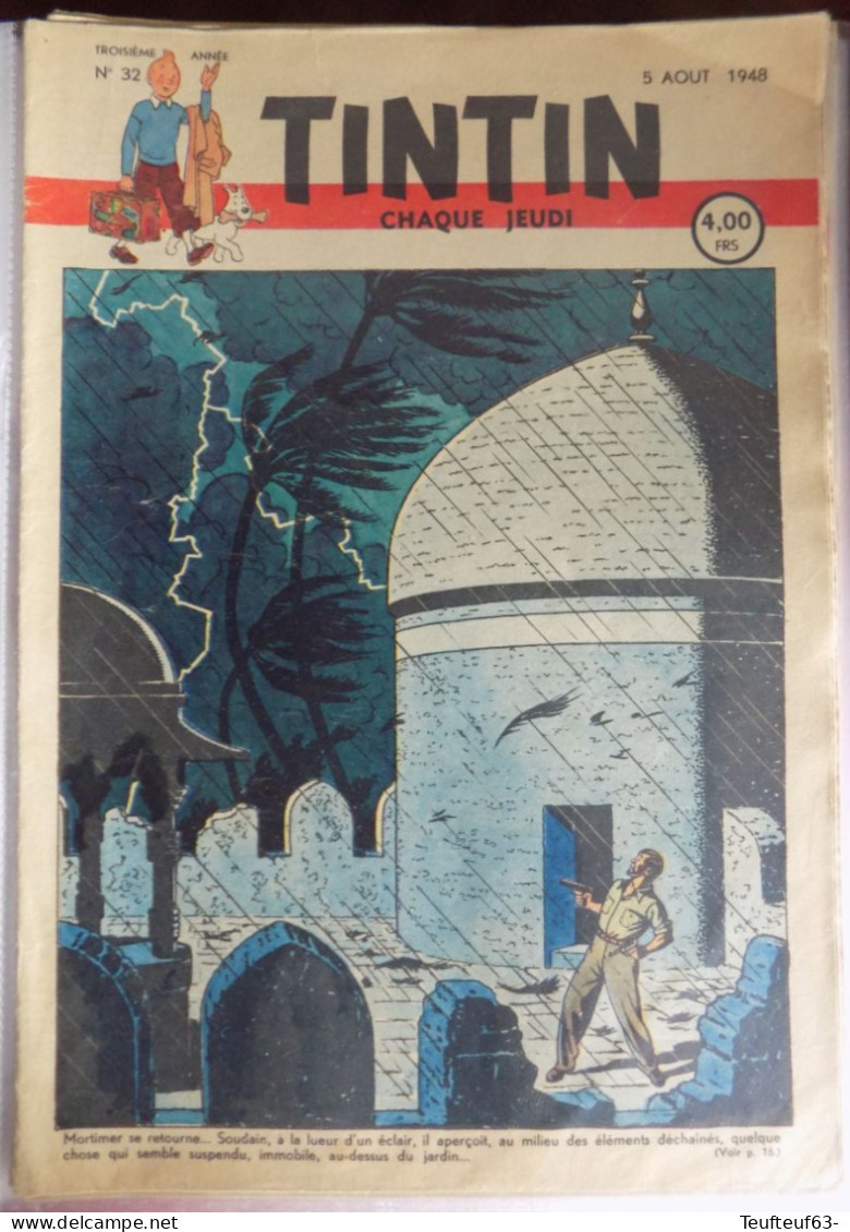 Tintin N° 32;1948 Couv. Jacobs - Kuifje