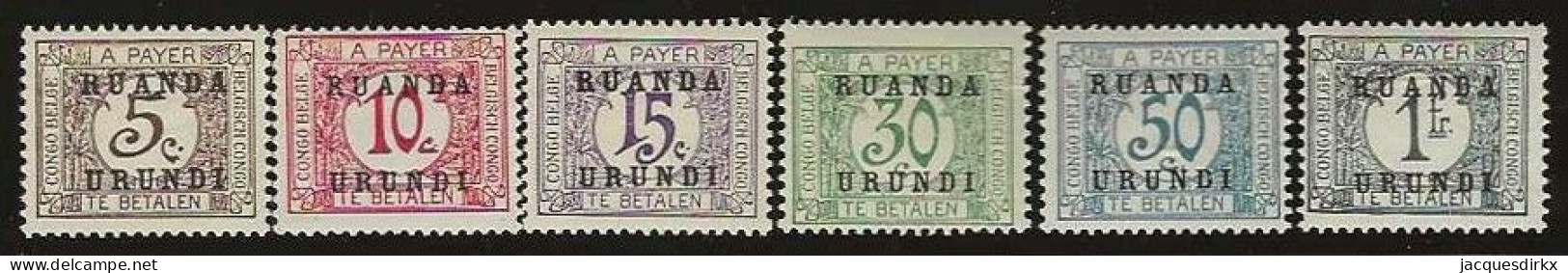 Ruanda-Urundi   .   OBP    .     TX 9/11    .  **    . Postfris .   /   .   Neuf Avec Gomme Et SANS Charnière - Unused Stamps