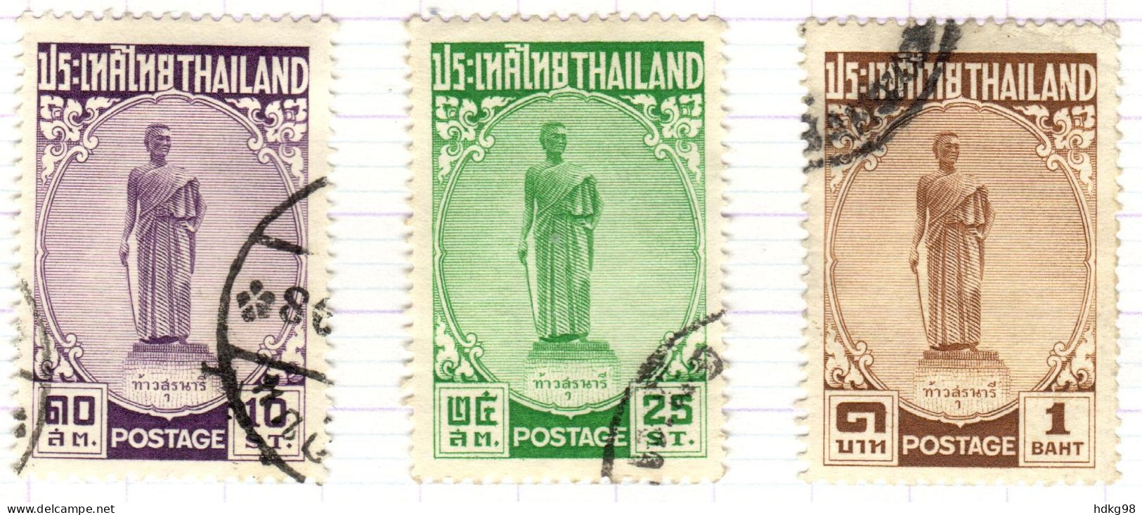 T+ Thailand 1955 Mi 316-18 Tao Suranari - Thaïlande