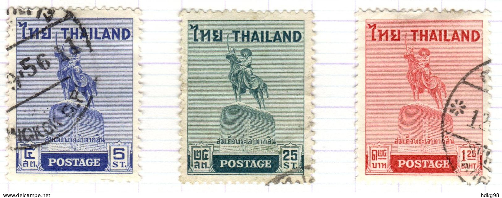 T+ Thailand 1955 Mi 322-24 Taksin - Thaïlande