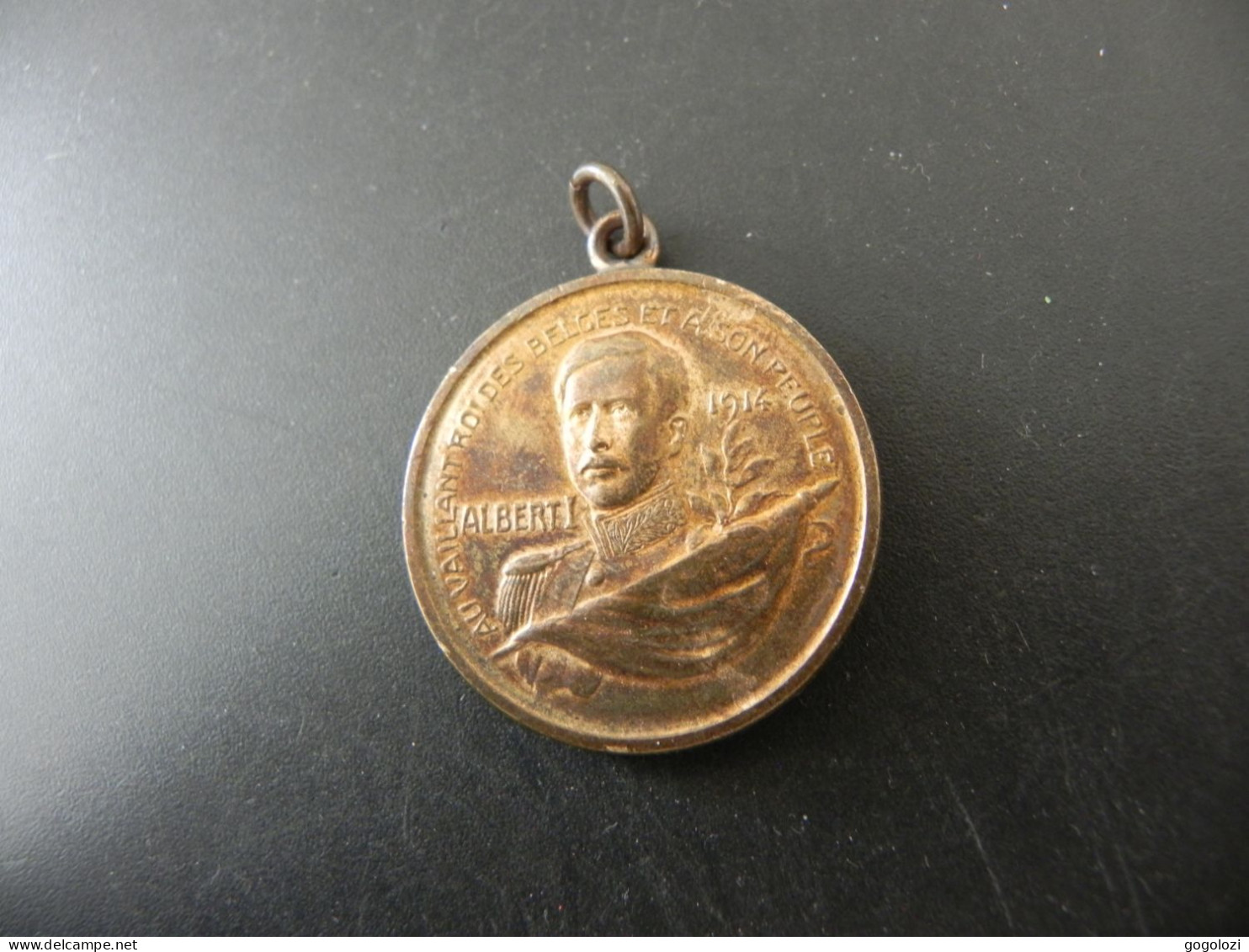 Medaille Medal - Belgique Roi Albert I. 1914 - George V, Poincare - Nicolas II - Otros & Sin Clasificación