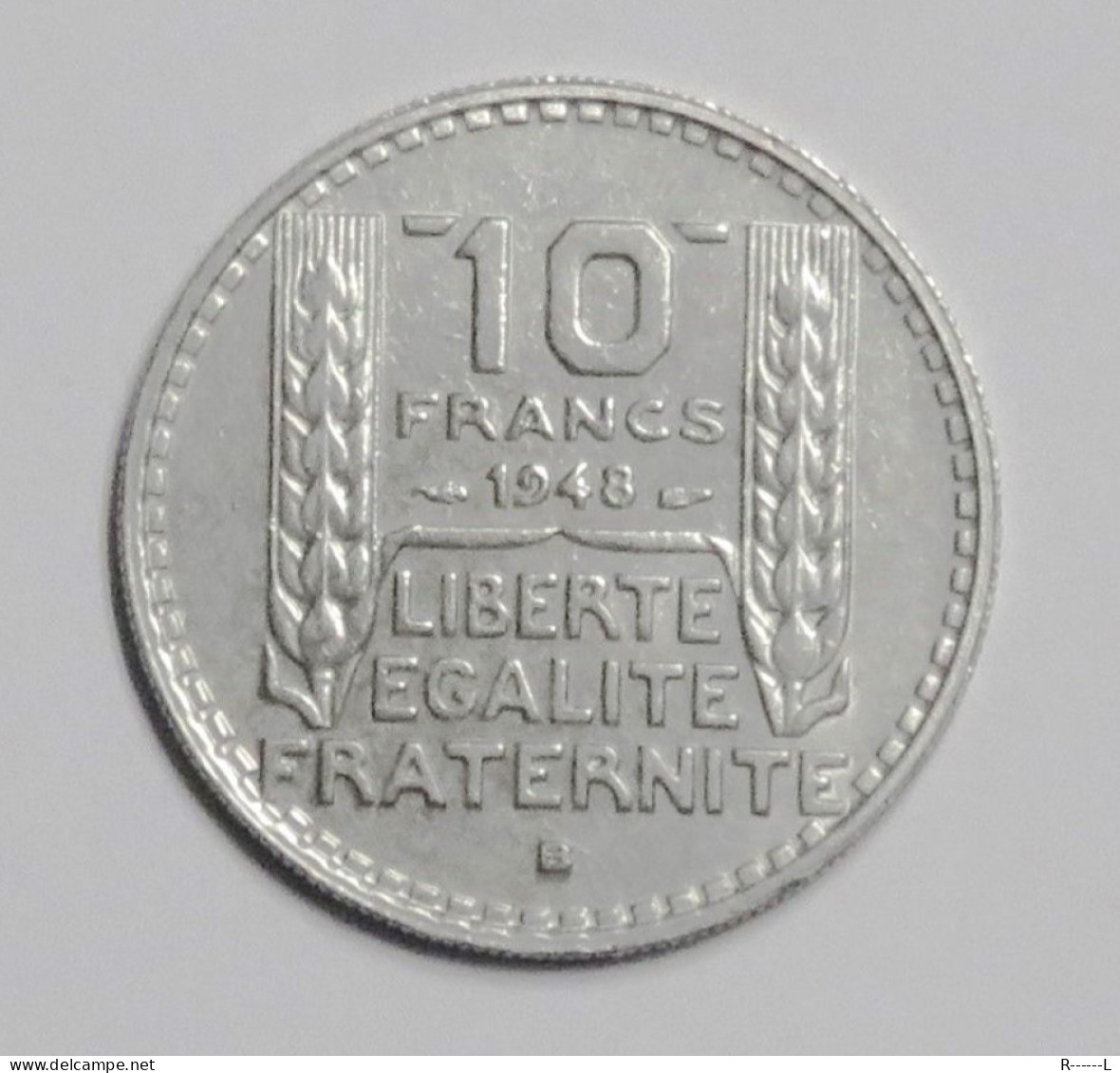 Monnaie 10 Francs 1948 B Turin Petite Tête , Rameaux Courts ( Gouvernement Provisoire ) - 10 Francs