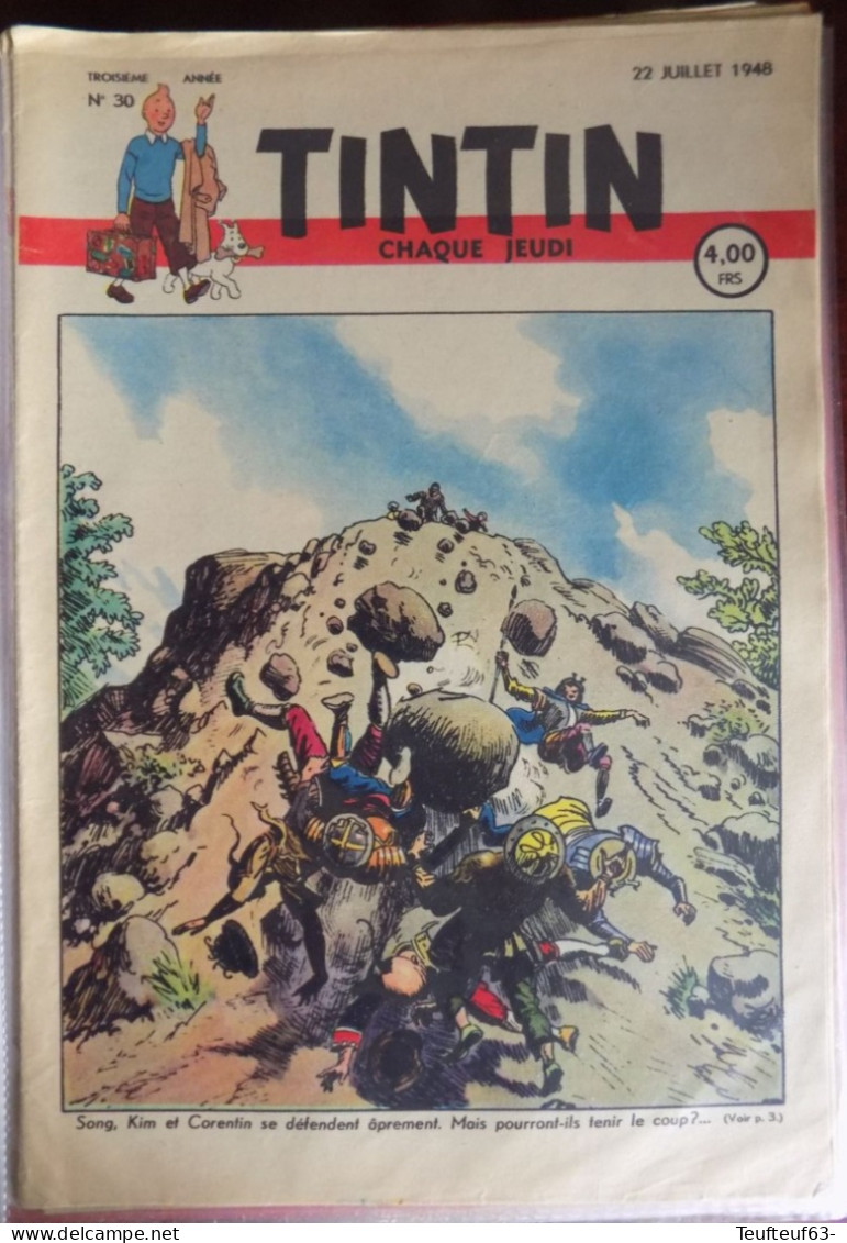 Tintin N° 30;1948 Couv. Cuvelier - Tintin