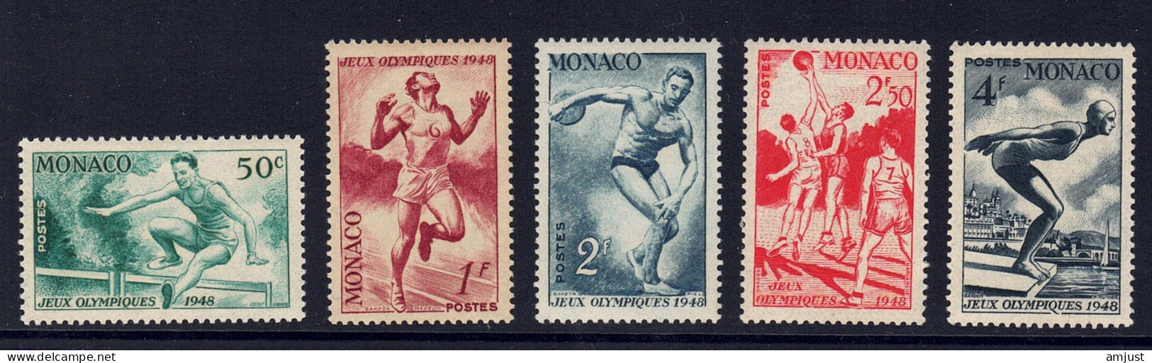 Monaco // 1948 // Jeux Olympiques De Londres Série Timbres Neufs** MNH  No. Y&T 319-323 - Neufs
