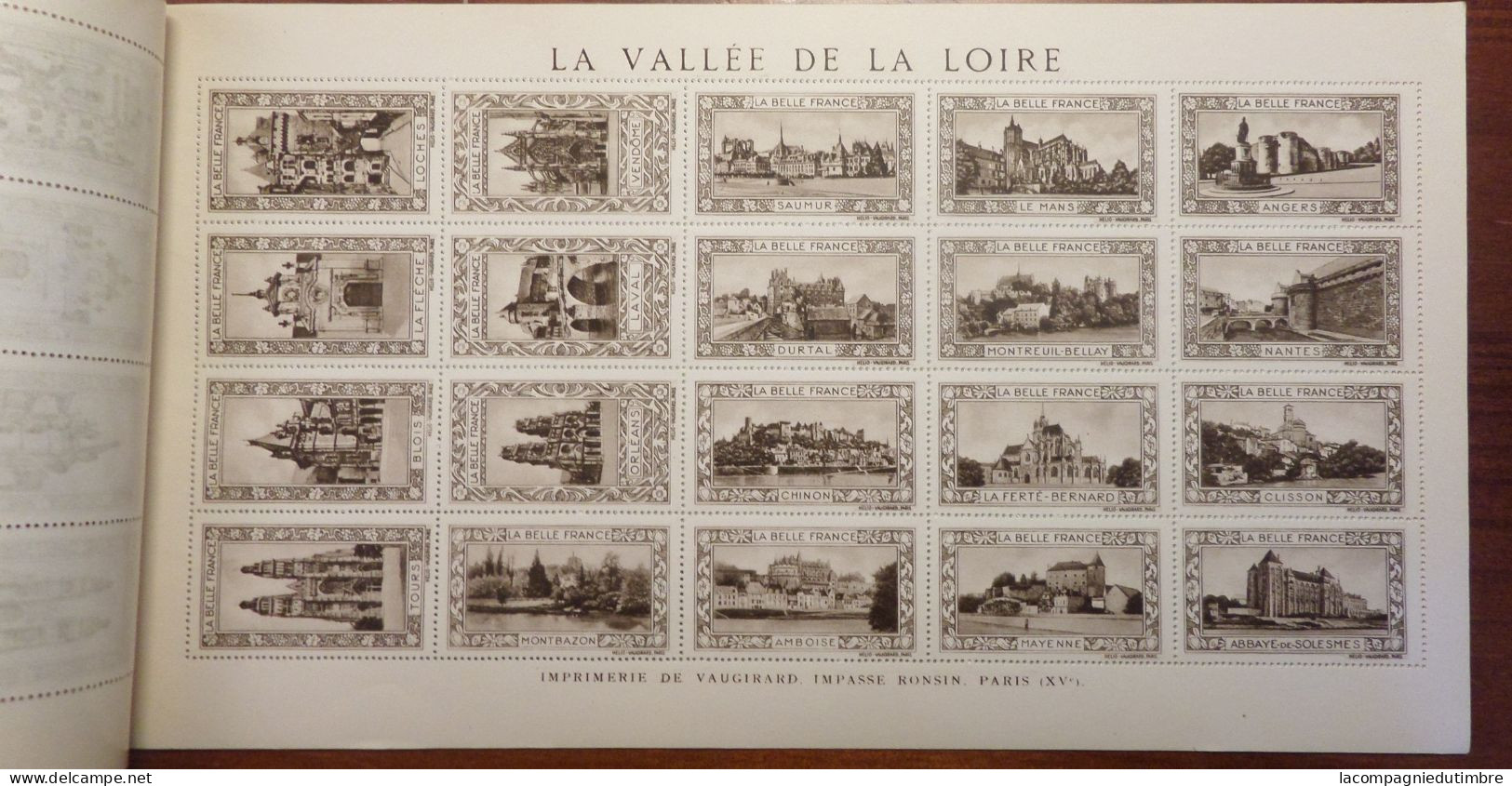 France Grand Carnet De 100 Vignettes Touristiques "La Vallée De La Loire" Touring-Club De France Neufs ** MNH. TB - Tourisme (Vignettes)