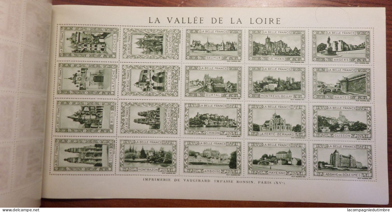 France Grand Carnet De 100 Vignettes Touristiques "La Vallée De La Loire" Touring-Club De France Neufs ** MNH. TB - Toerisme (Vignetten)