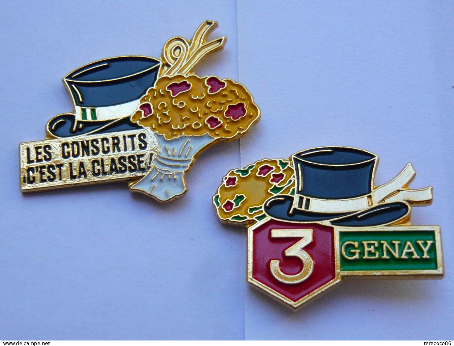 2 Pin S CONSCRITS C EST LA CLASSE GENEY SERVICE NATIONAL Different - Militari