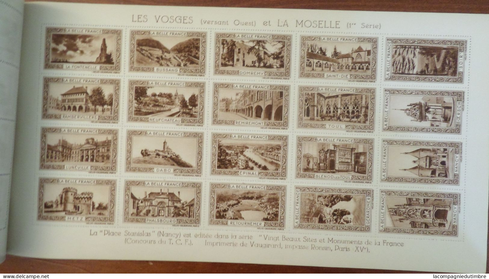 France Grand Carnet De 100 Vignettes Touristiques "Les Vosges"" 1e Série " Touring-Club De France Neufs ** MNH. TB - Tourisme (Vignettes)