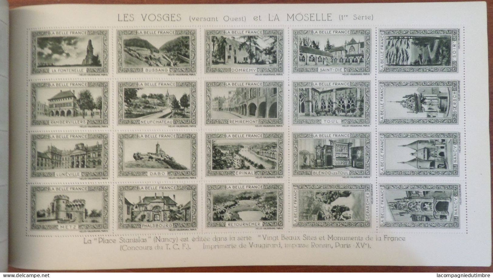 France Grand Carnet De 100 Vignettes Touristiques "Les Vosges"" 1e Série " Touring-Club De France Neufs ** MNH. TB - Tourisme (Vignettes)