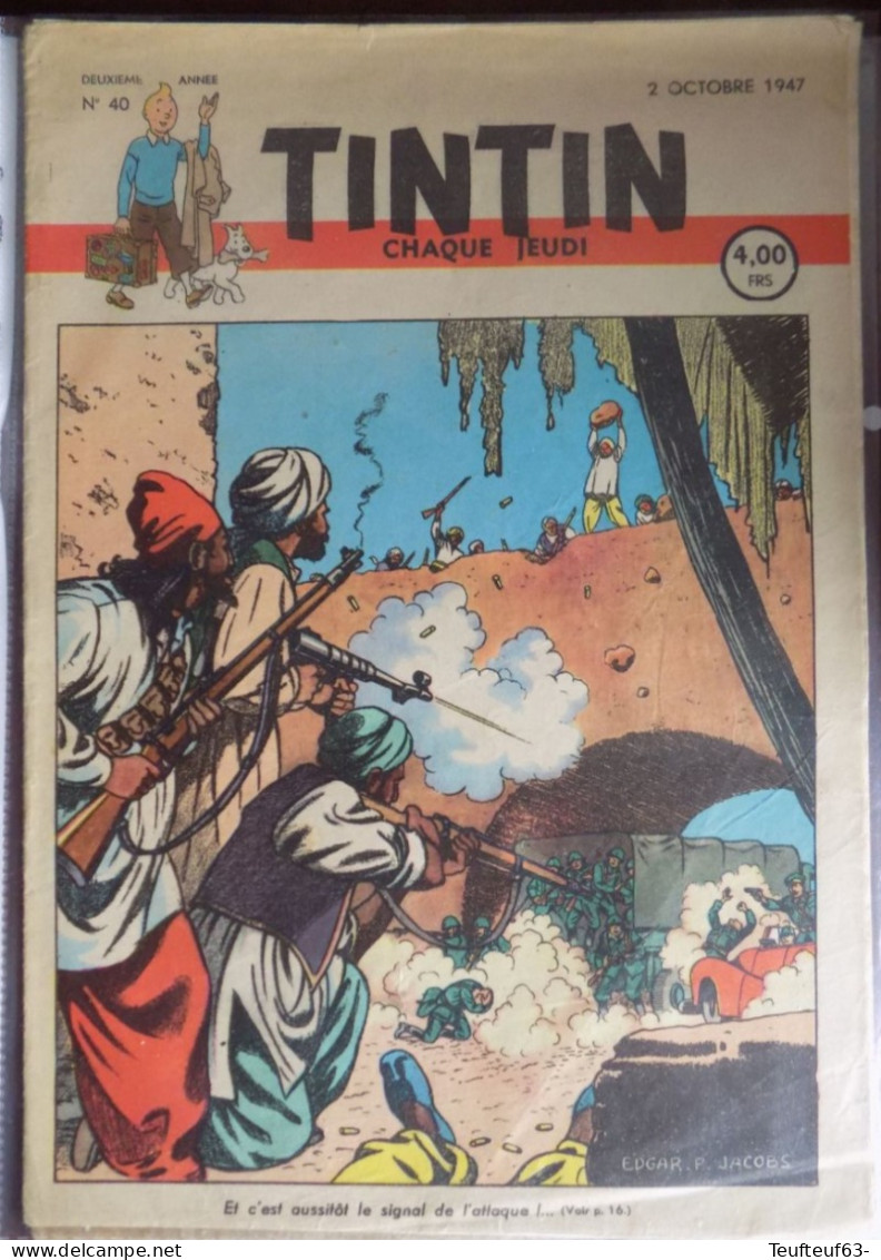 Tintin N° 40/1947 Couv. Jacobs - Tintin