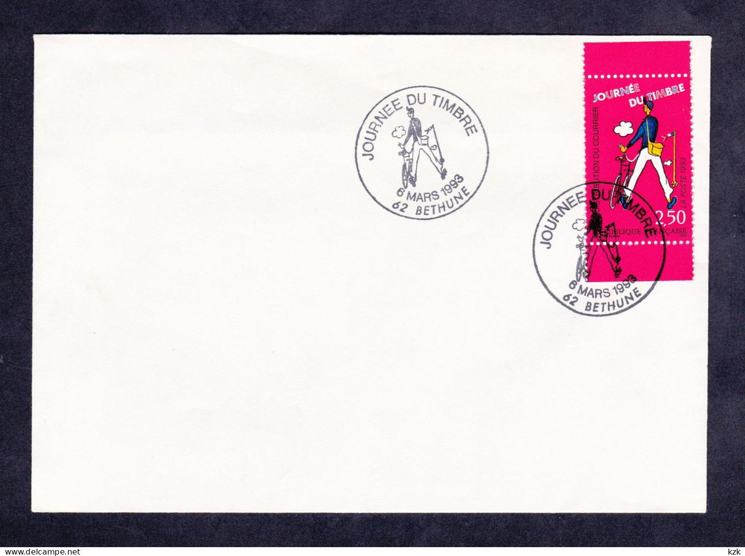 2 09	9302	-	J Du Timbre - Béthune  6/03/1993 - Dag Van De Postzegel