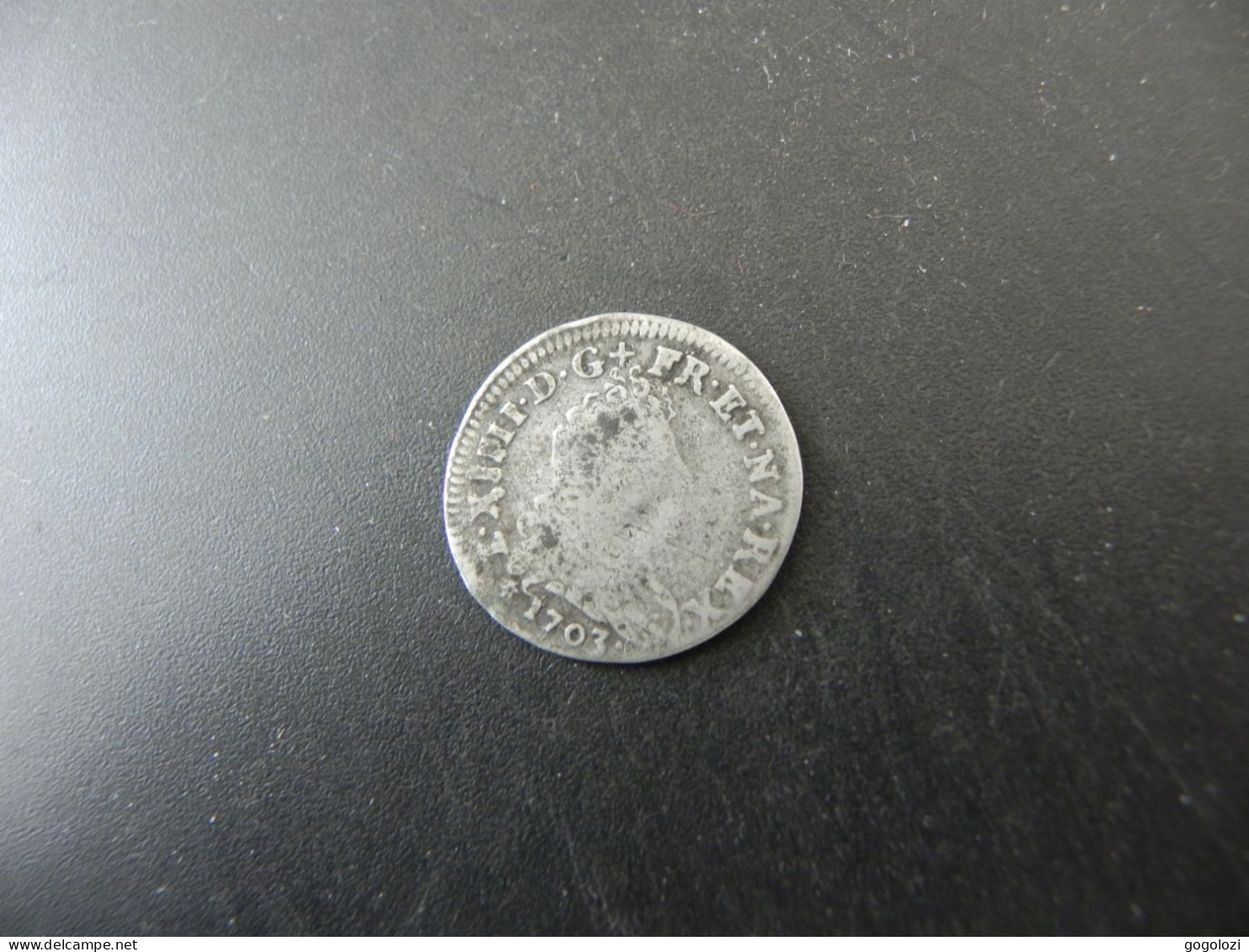 France 5 Sols 1703 BB Silver - 1643-1715 Luigi XIV El Re Sole