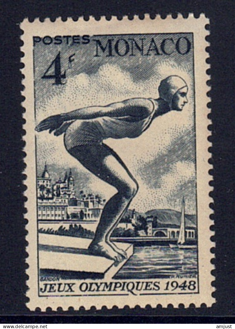 Monaco // 1948 // Jeux Olympiques De Londres , Natation Timbres Neufs** MNH  No. Y&T 323 - Nuovi