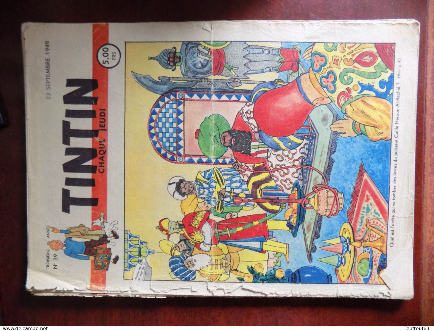 Tintin 1948 Lot 5 N° état Tres Moyen - Kuifje