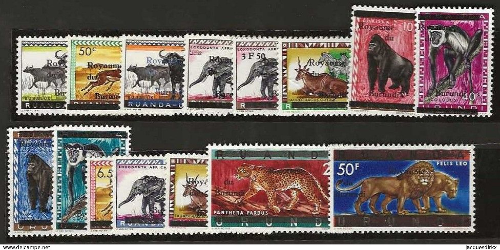Ruanda    .   OBP    .     52/66    .  **    . Postfris .   /   .   Neuf Avec Gomme Et SANS Charnière - Unused Stamps