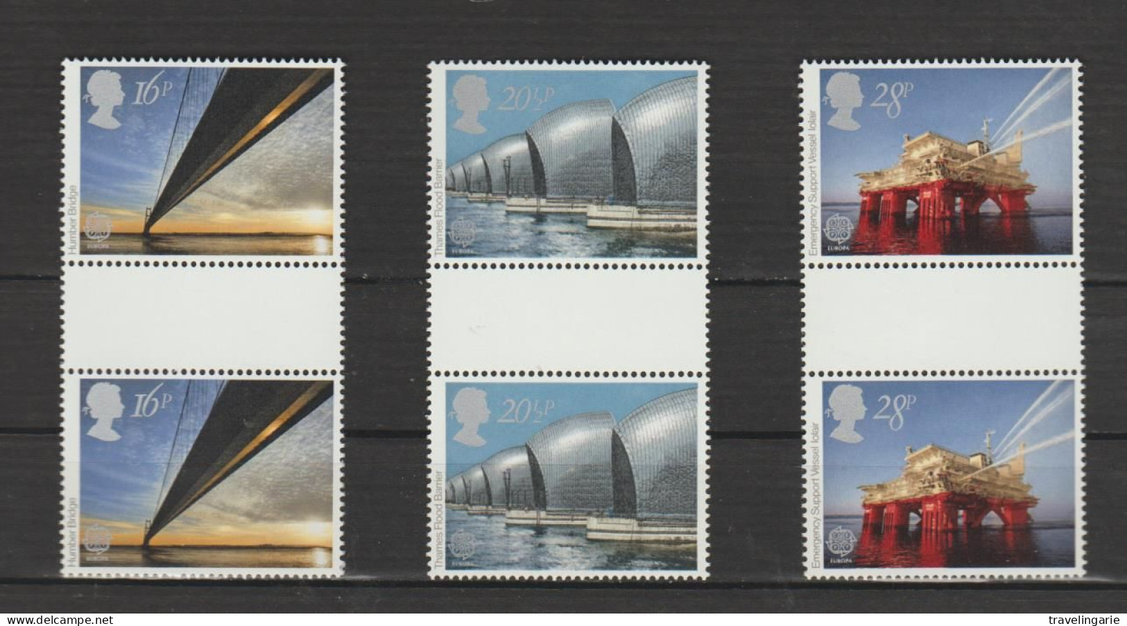 Great Britain 1983 Europe Cept Engineering Achievements Gutter Pairs MNH ** - 1983