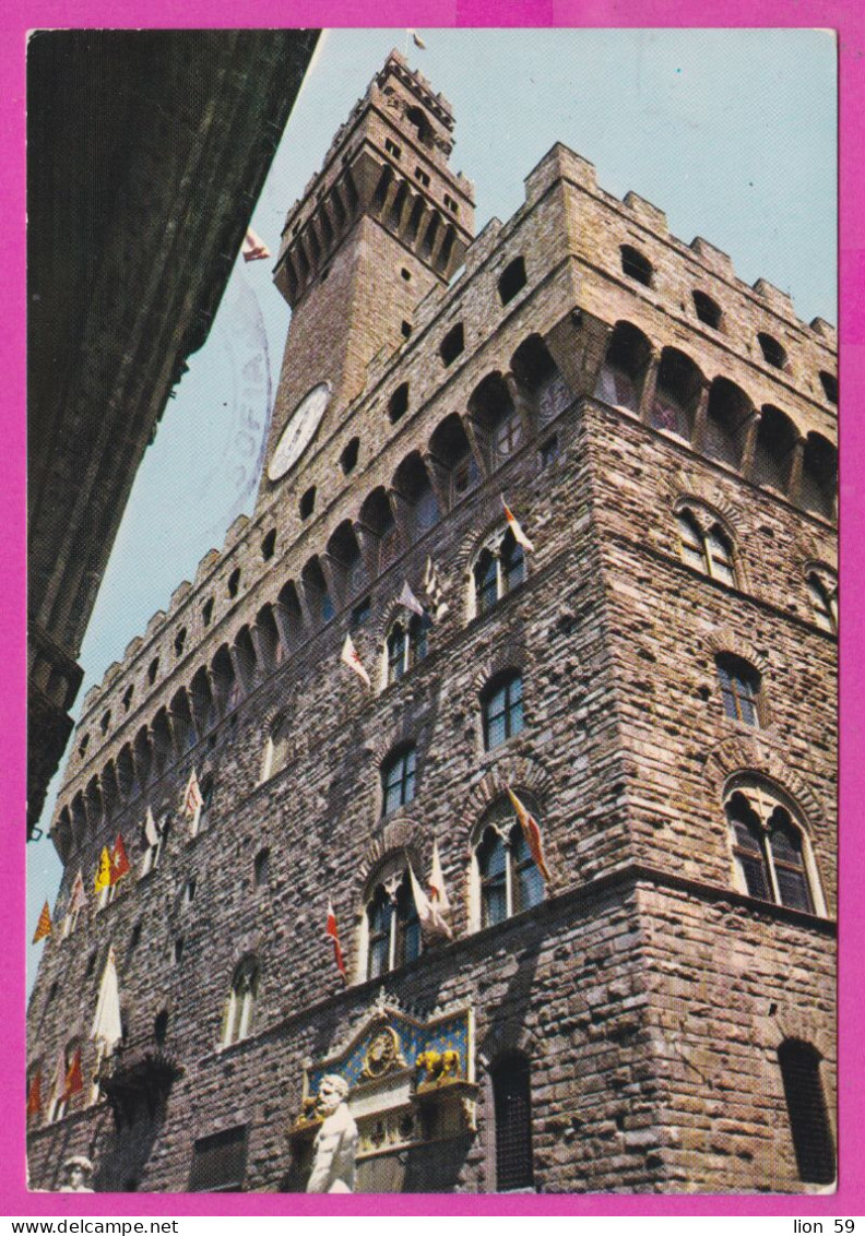 293961 / Italy - FIRENZE - Palazzo Vecchio Scorcio PC 197. Gorizia USED 100+50 L Coin Of Syracuse , Italia Italie - 1971-80: Marcofilia