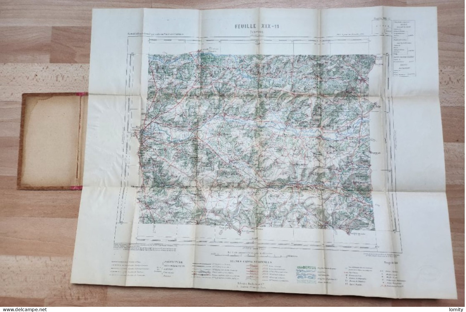 Carte D' Etat Major Ministère De L' Intérieur Fismes Librairie Hachette Mise à Jour 1906 - Mapas Topográficas