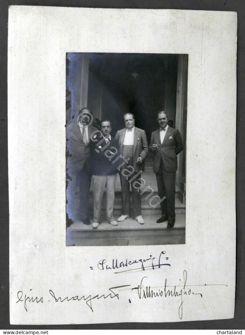 Fotografia E Autografo Pietro Mascagni - V. Cortiglioni - G. Marzano - 1932 - Otros & Sin Clasificación
