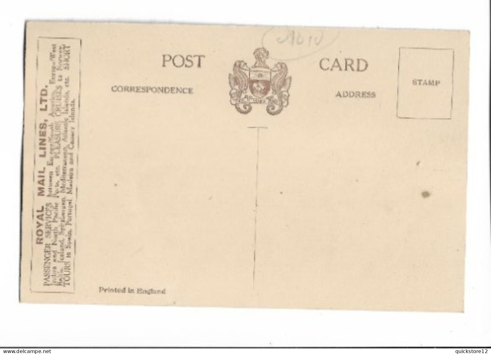 Postal Romántica -  7342Twinscrew 14.500 Tons Gross - South American Service - 7342 - Otros & Sin Clasificación