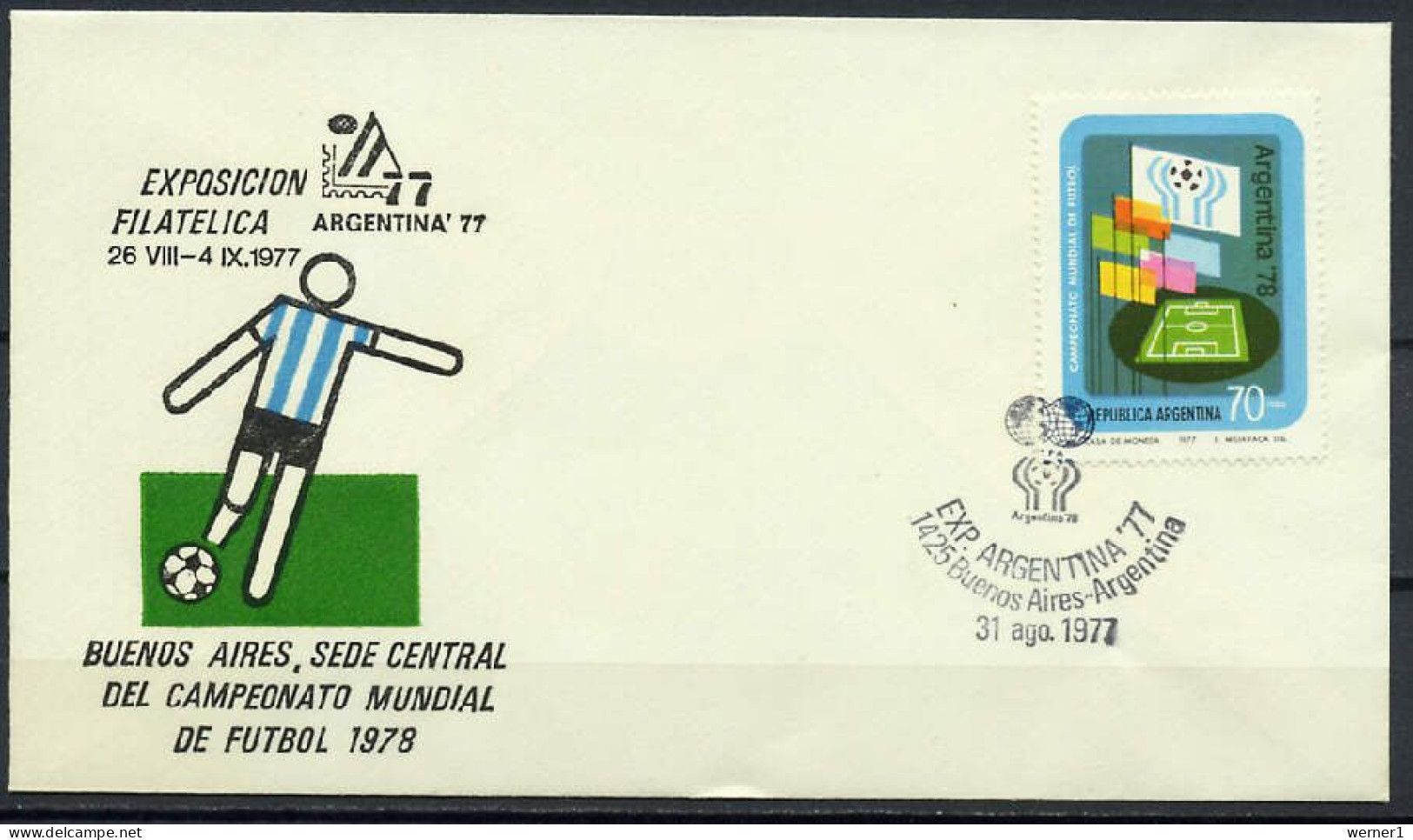 Argentina 1977 Football Soccer World Cup Commemorative Cover - 1978 – Argentina