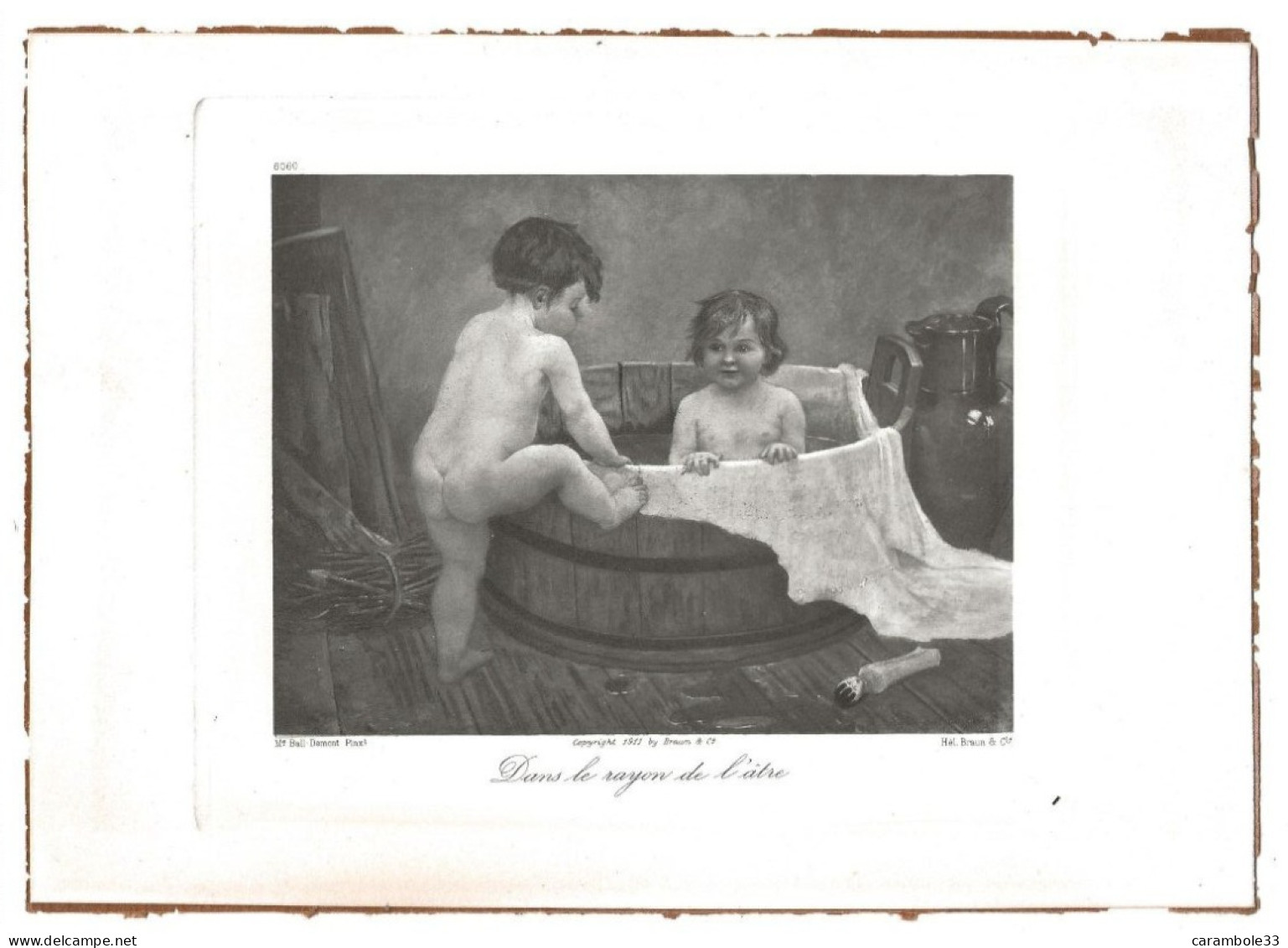 PHOTO   Cartonné   Dans Le Rayon De L'atre    Enfants Dans Le Bain  24 X 17 (1571) - Personnes Anonymes