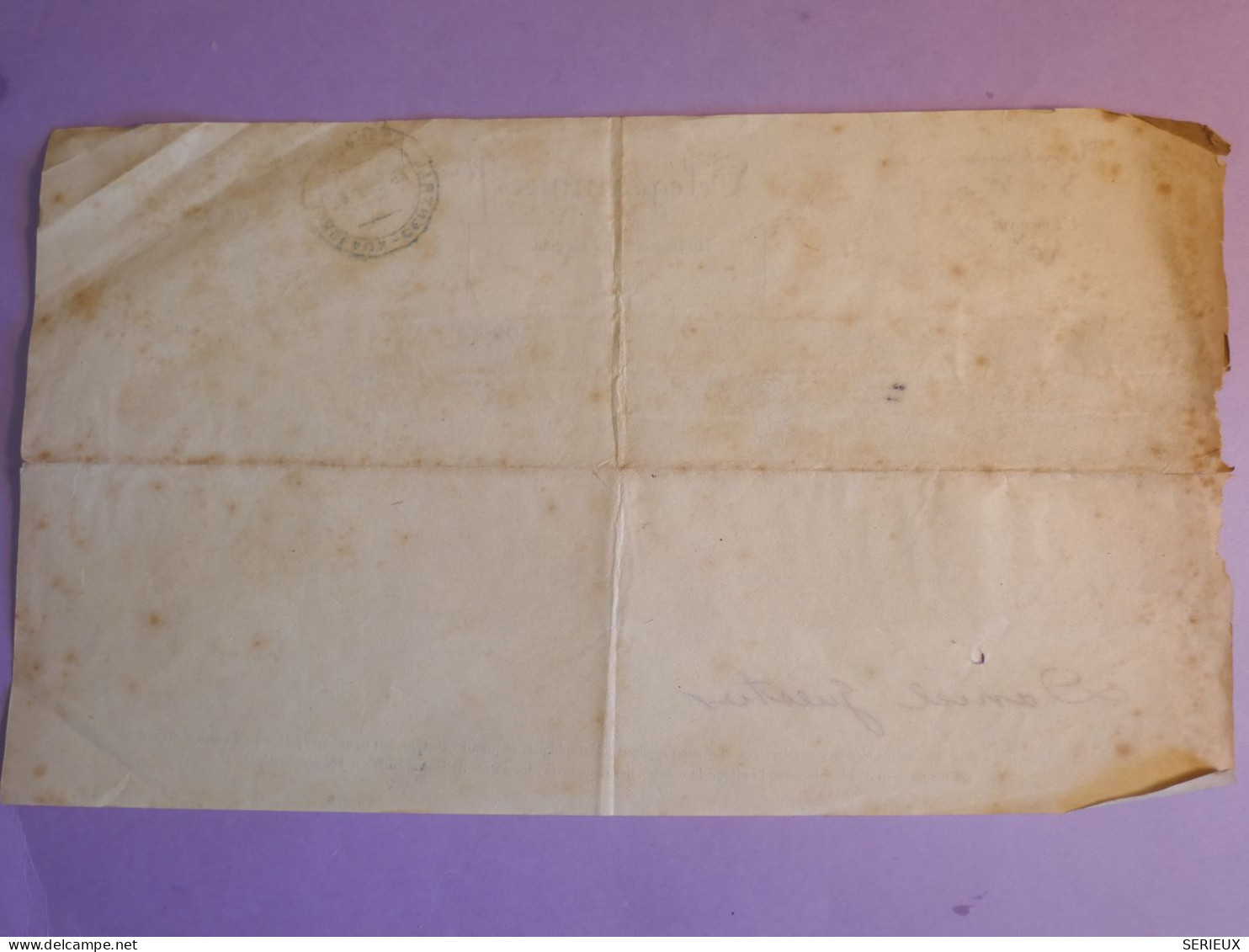 DO10  FRANCE  LETTRE TELEGRAMME  1892  BORDEAUX  + AFF. INTERESSANT++ - Telegramas Y Teléfonos