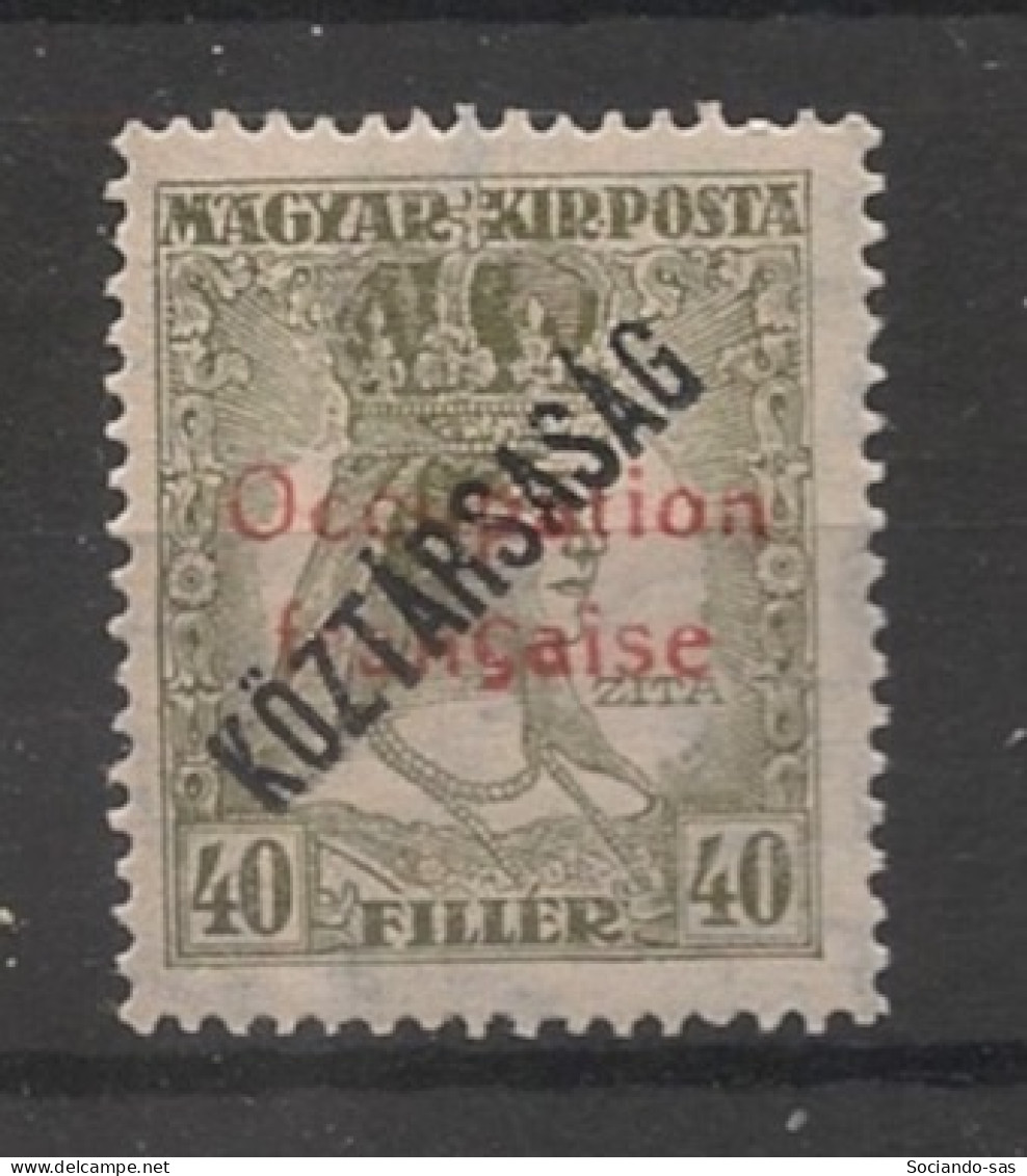 HONGRIE / ARAD - 1919 - N°YT. 35 - 40fi Olive - Neuf Luxe ** / MNH / Postfrisch - Unused Stamps