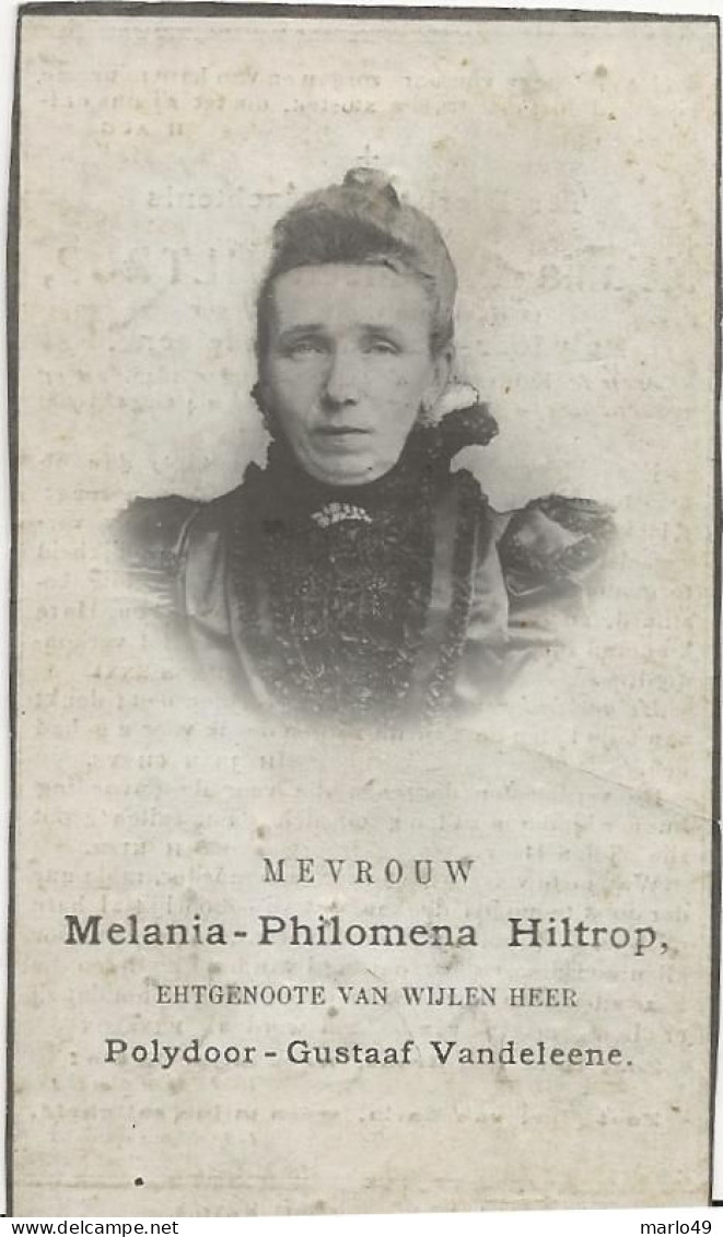 DP. MELANIA HILTROP - VANDELEENE ° KORTRIJK 1845- + 1908 - Religion &  Esoterik