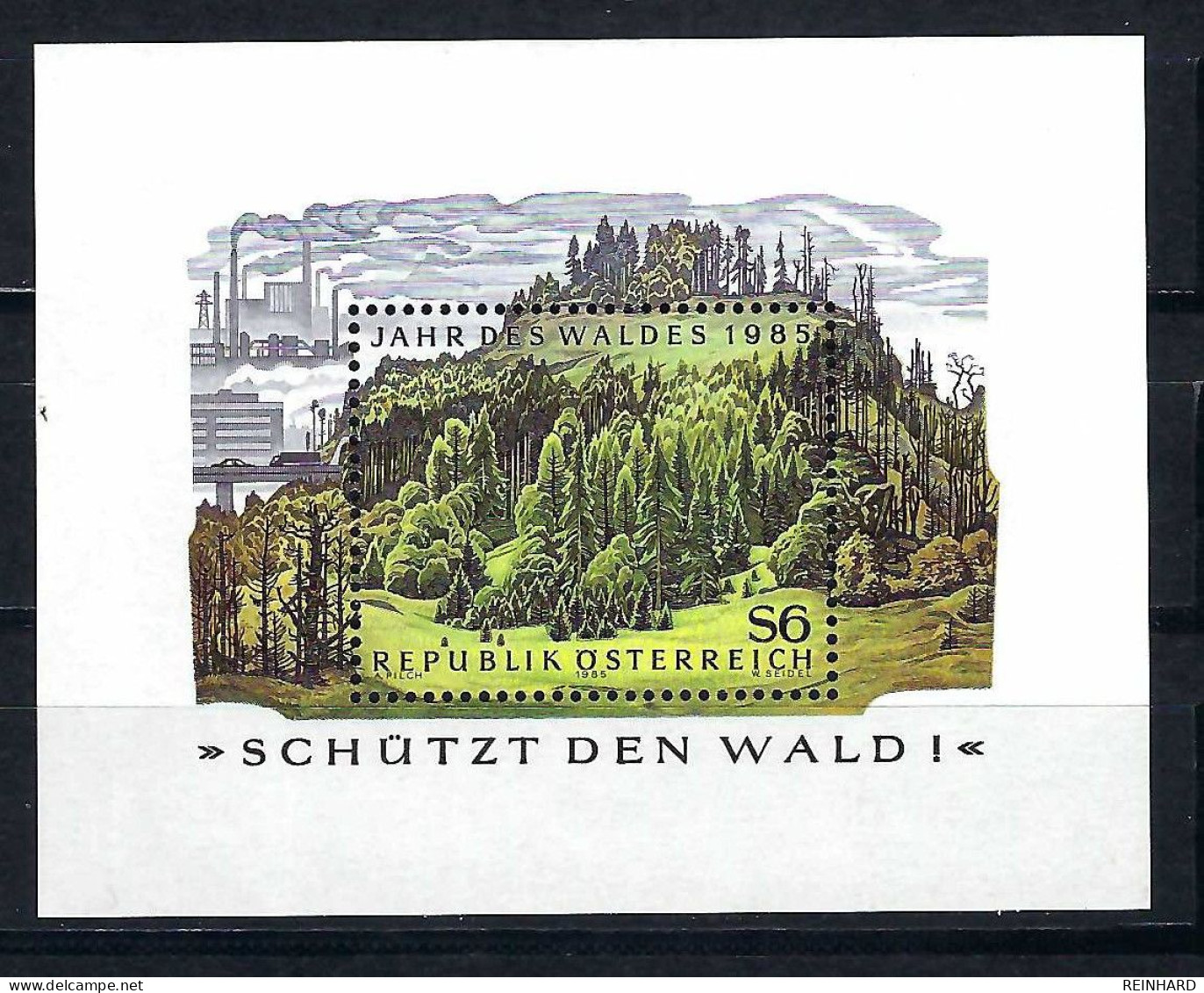 ÖSTERREICH Block ANK-Nr. 9 Jahr Des Waldes 1985 Postfrisch - Siehe Bild - Unused Stamps