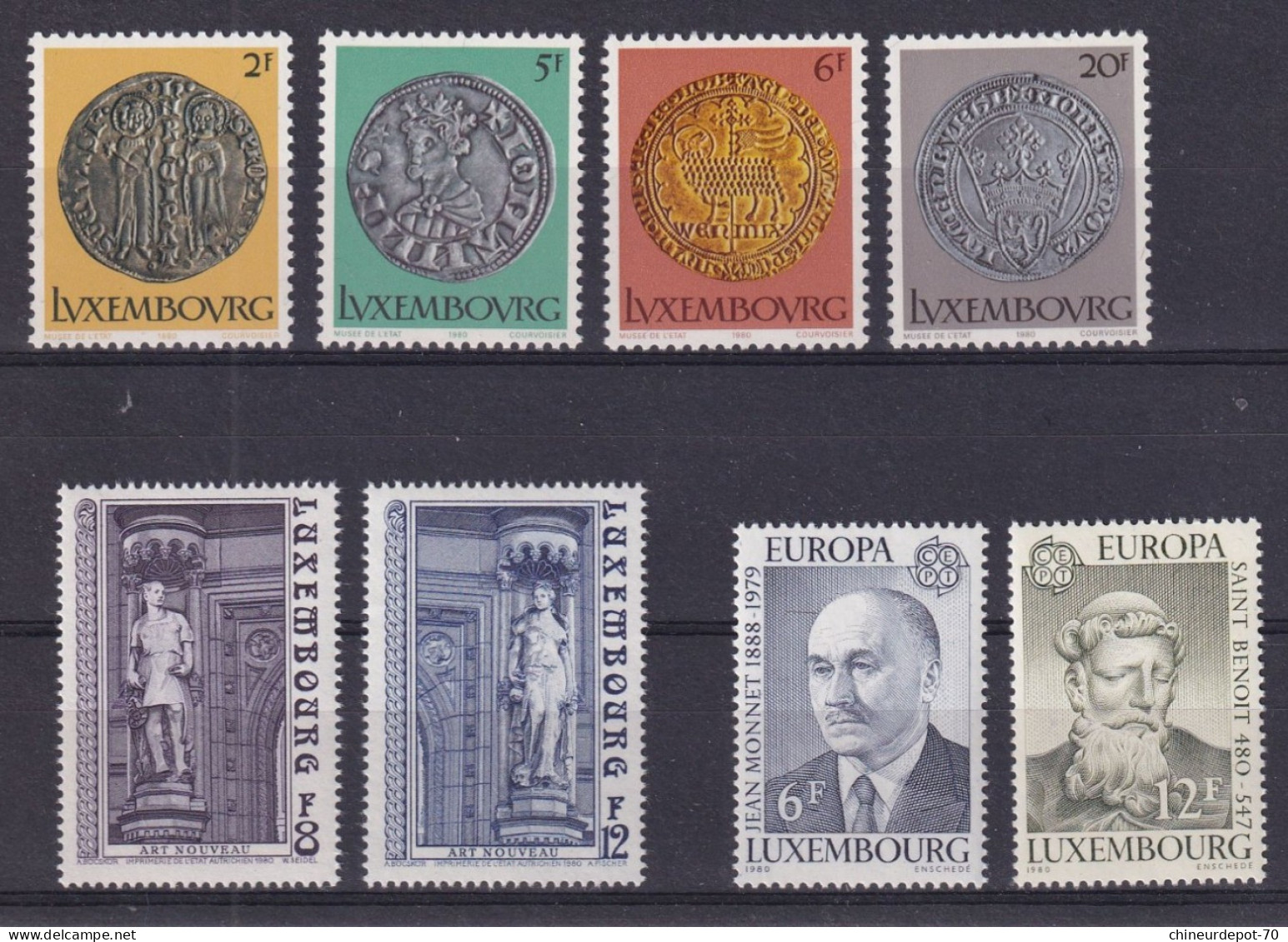 Timbres    Luxembourg Neufs ** Sans Charnières  1980 - Unused Stamps