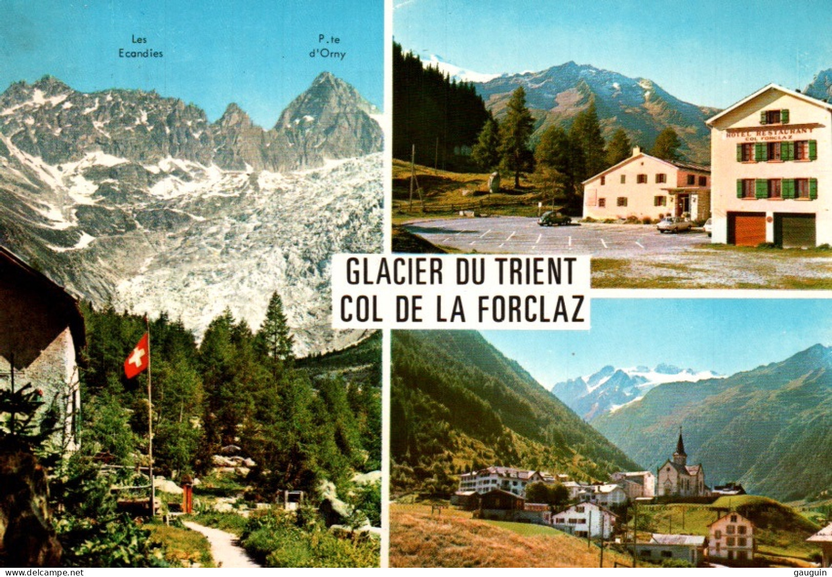 CPM - TRIENT - Buvette Du Glacier De Trient Hôtel Du Col De La Forclaz & Le Village - Edition Jubin - Trient