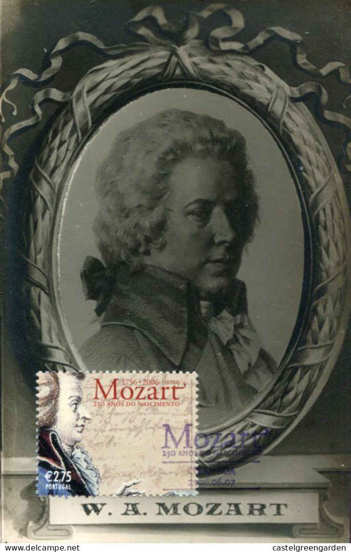 X0489 Portugal, Maximum Card 2007 Music Composer Amadeus Mozart,  Vintage Card - Radsport
