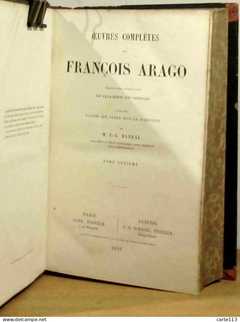 ARAGO Francois - MEMOIRES SCIENTIFIQUES - 2 TOMES - 1801-1900