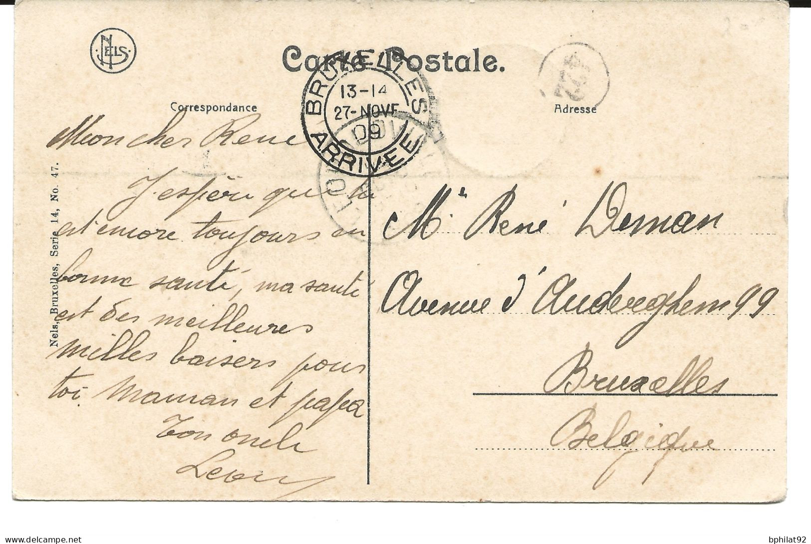 !!! CONGO, CPA DE 1909, DÉPART DE LISALA POUR BRUXELLES (BELGIQUE) - Covers & Documents