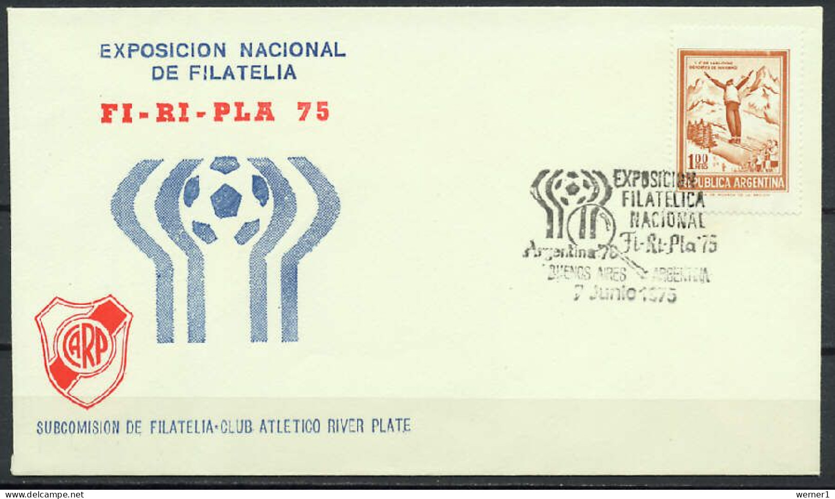 Argentina 1975 Football Soccer World Cup Commemorative Cover - 1978 – Argentina