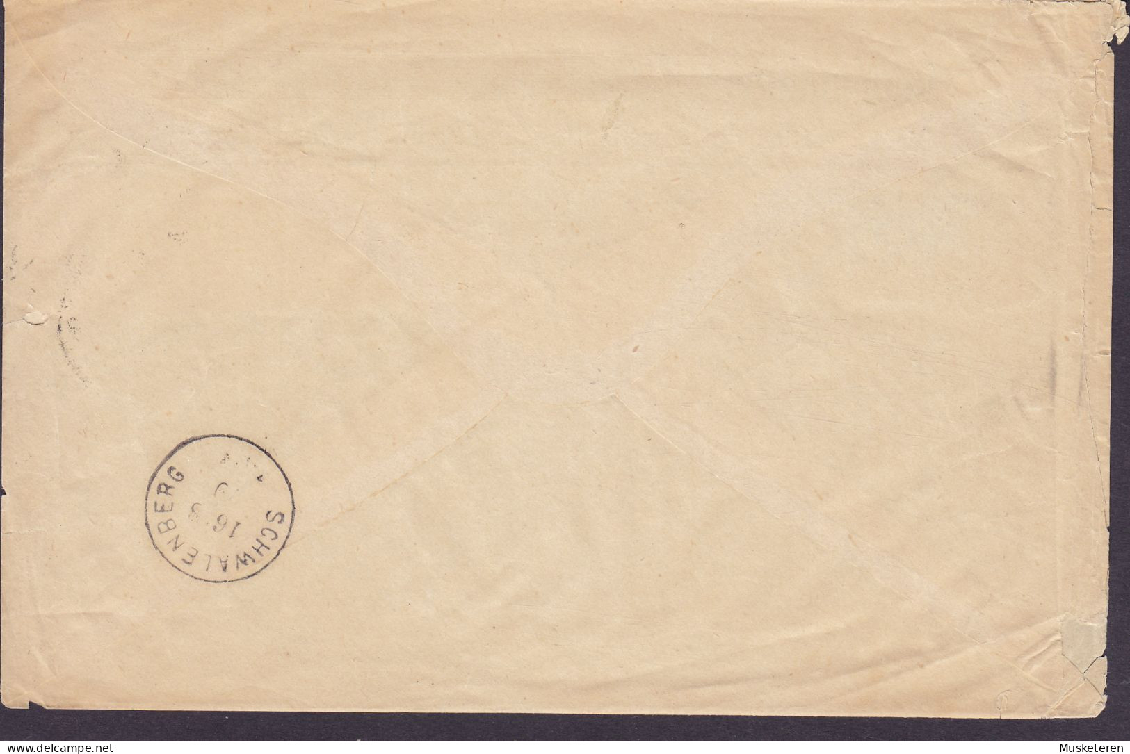 Reichspost NACHNAHME Label AMTSBLATTES FÜRSTENTHUM LIPPE, DETMOLD 1879 Cover Brief Postnachnahme 3-Stripe Pf(e). - Covers & Documents