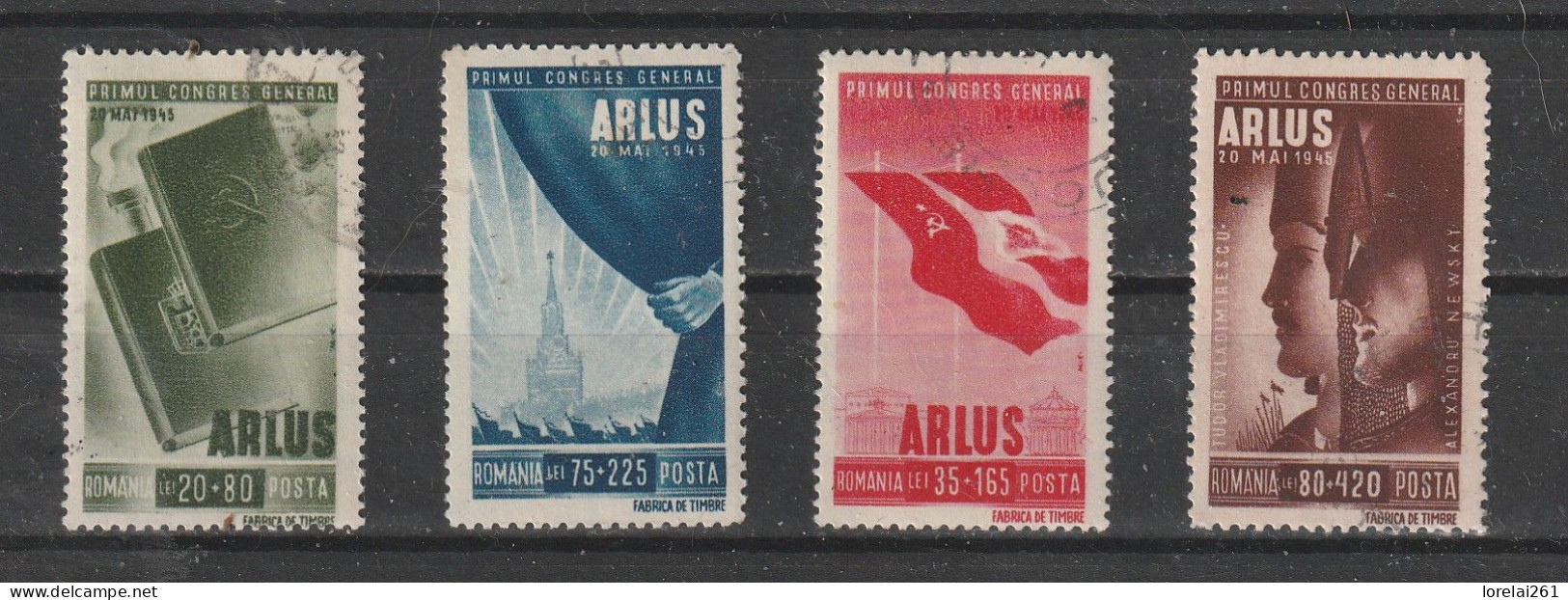 1945 - Le Premier Congrès De L'ARLUS Mi No 855/858 - Oblitérés