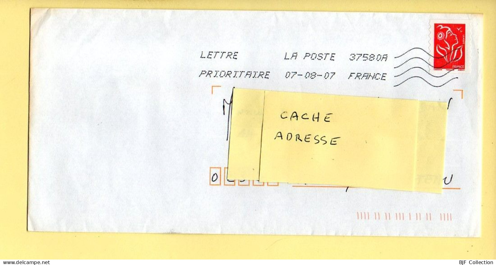 Oblitération Mécanique : FRANCE LA POSTE – 37580A Du 07/08/2007 (voir Timbre) - Annullamenti Meccaniche (Varie)