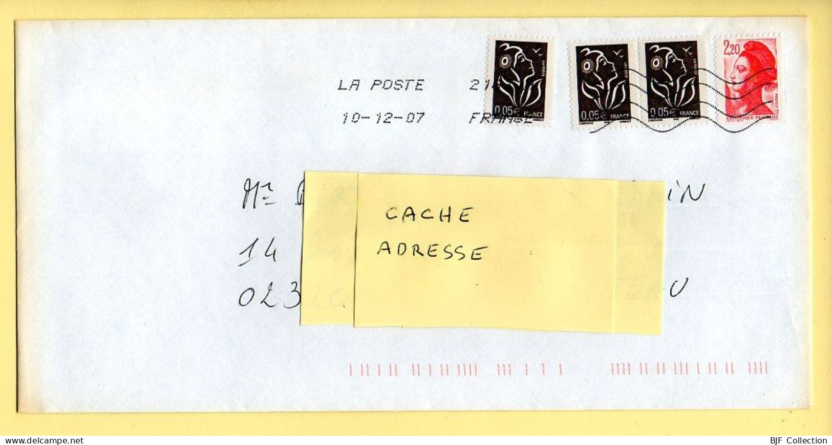 Oblitération Mécanique : FRANCE LA POSTE – 21611A Du 10/12/2007 (voir Timbre) - Maschinenstempel (Sonstige)