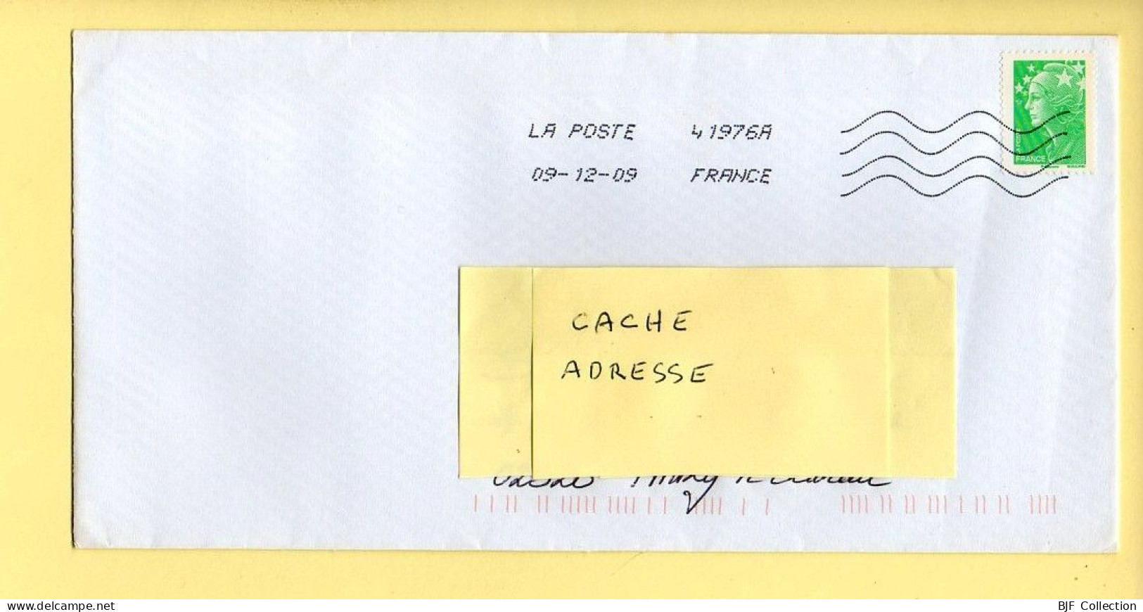 Oblitération Mécanique : FRANCE LA POSTE – 41976A Du 09/12/2009 (voir Timbre) - Oblitérations Mécaniques (Autres)