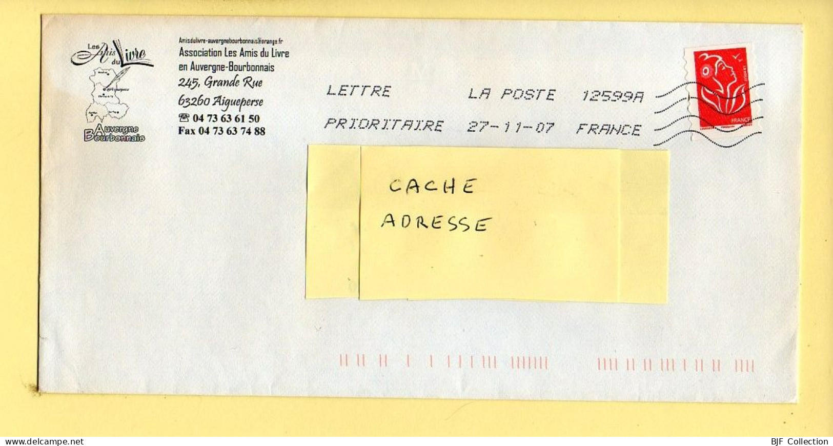 Oblitération Mécanique : FRANCE LA POSTE – 12599A Du 27/11/2007 (voir Timbre) - Oblitérations Mécaniques (Autres)