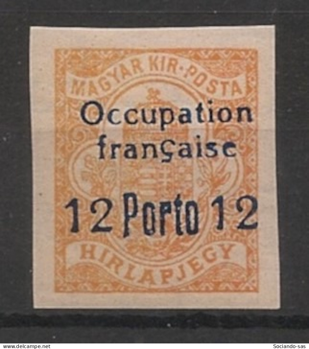 HONGRIE / ARAD - 1919 - Taxe TT N°YT. 1 - 12 Sur 2fi Orange - Neuf Luxe ** / MNH / Postfrisch - Ungebraucht