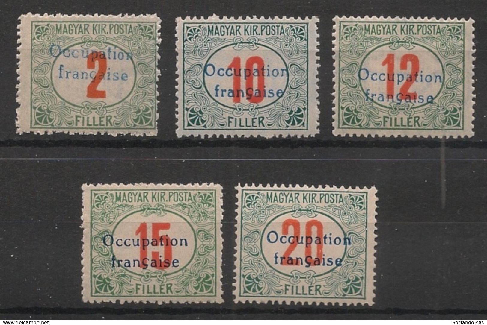 HONGRIE / ARAD - 1919 - Taxe TT N°YT. 6 à 10 - Série Complète - Neuf Luxe ** / MNH - Unused Stamps