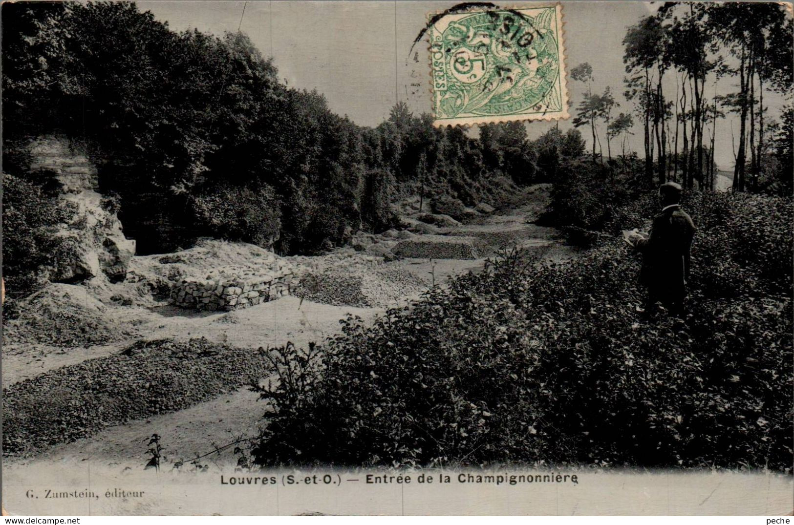 N°2407 W -cpa Louvres -entrée De La Champignonnière- - Louvres