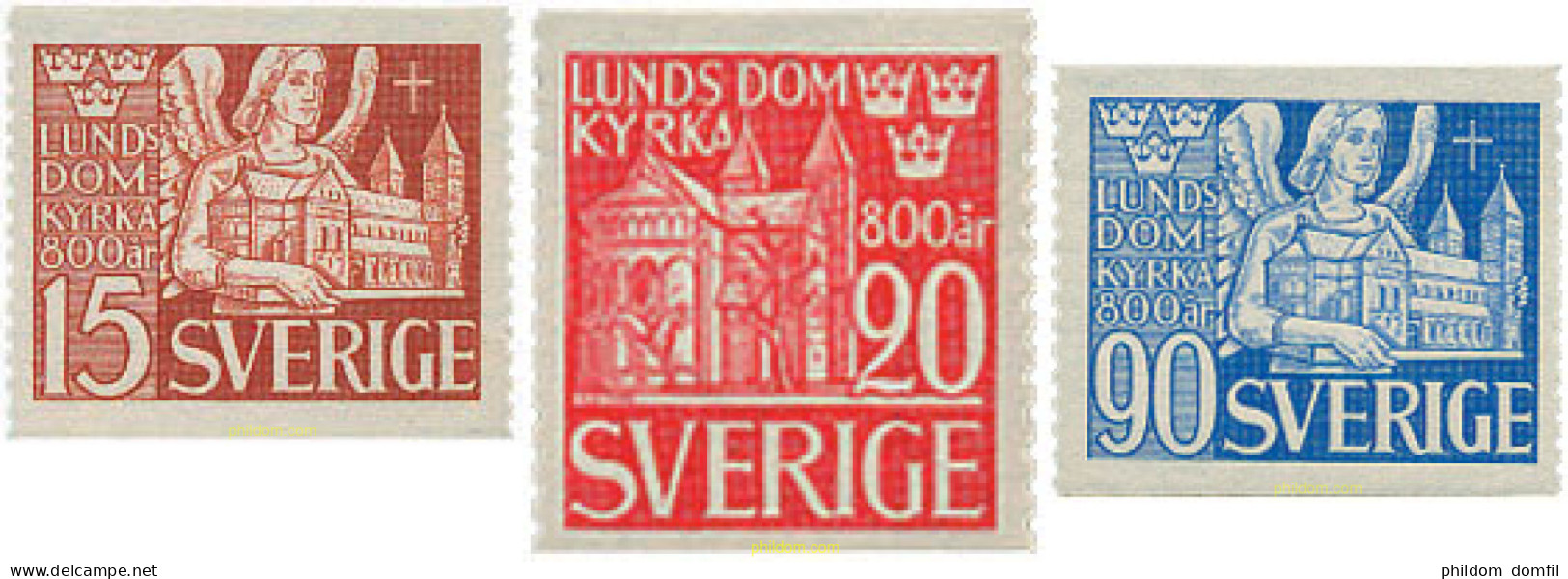 107108 MNH SUECIA 1946 8 CENTENARIO DE LA CONGREGACION DE LA CATEDRAL DE LUND - Ongebruikt