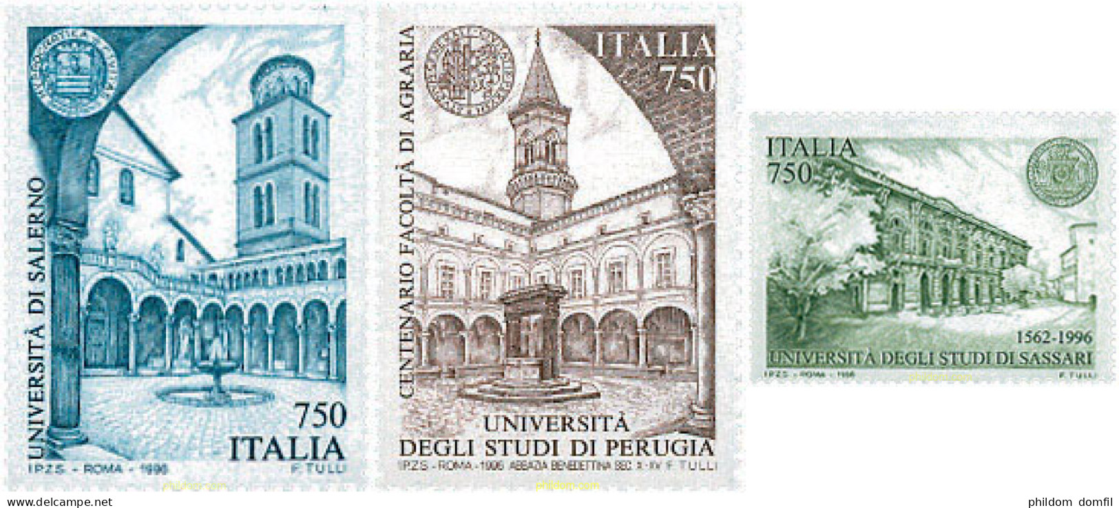 124678 MNH ITALIA 1996 ESCUELAS ITALIANAS - 1991-00: Nieuw/plakker