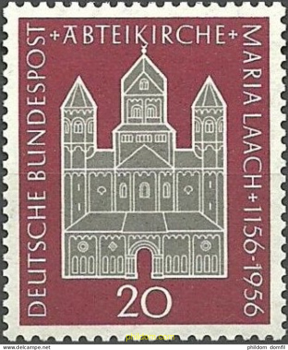 150035 MNH ALEMANIA FEDERAL 1956 8 CENTENARIO DE LA IGLESIA DE MARIA LAACH - Nuevos