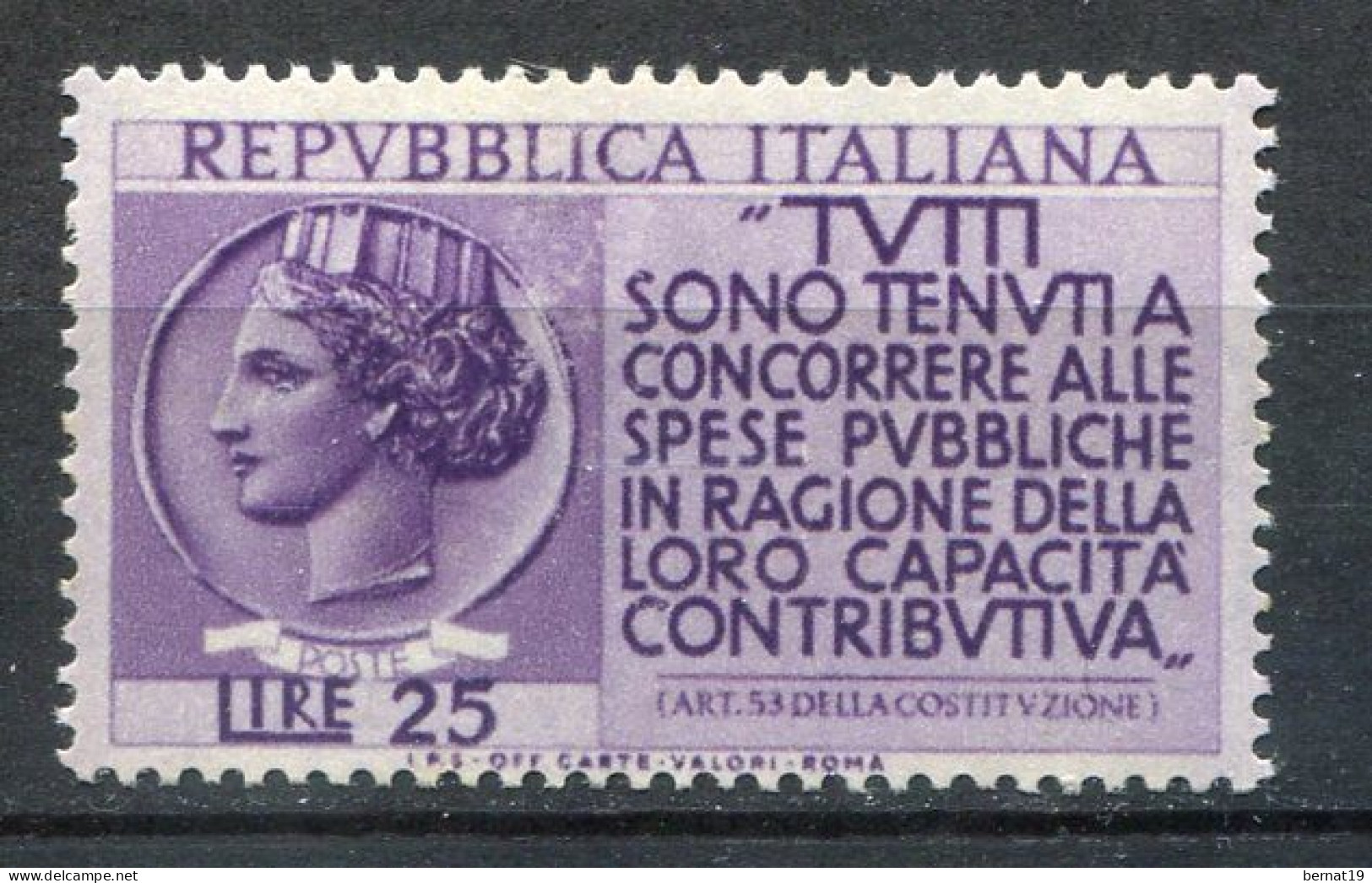 Italia 1953. Yvert 674 ** MNH - 1946-60: Neufs